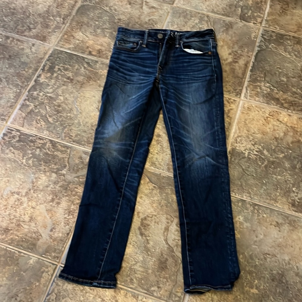 Dark blue jeans